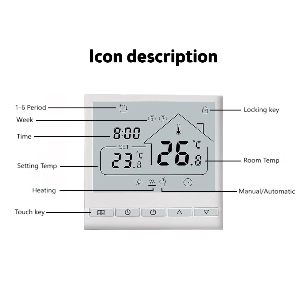 Temperature controller,2 16a Diy 5 2 Temperature Compatible With Dsfen 3a Water Voice Compatible With And Room Wifi Buzhi 2 3a Water