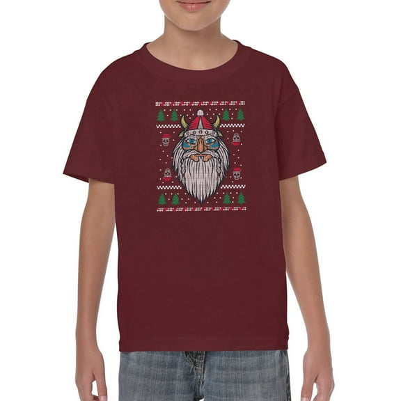 Viking Santa T-Shirt Juniors -Smartprints Designs,  Large