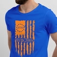 thumbnail image 2 of Greenyef Graphics We The People 1776 Distressed American USA Flag Men's T-Shirt (Royal Blue & Orange, Medium), 2 of 6