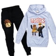 thumbnail image 5 of juego de dibujos animados suéter de algodón traje para niños y niñas Sudadera con capucha pantalones casuales regalos de cumpleaños para niños, 5 of 5