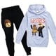 thumbnail image 5 of juego de dibujos animados suéter de algodón traje para niños y niñas Sudadera con capucha pantalones casuales regalos de cumpleaños para niños, 5 of 5