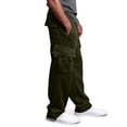 thumbnail image 5 of Rexolia Mens Designer Cargo Sweatpants Relaxed Multi Pocket Drawstring Waist Straight Leg Casual Army Green L, 5 of 9