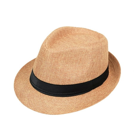 Chapeaux de jazz noirs pour hommes et femmes, chapeau haut de forme en lin  de style