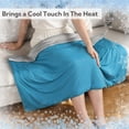 thumbnail image 5 of SUNNY HEAT Cooling Summer Comforter 28"x40", Cooling Blanket for Hot Sleepers, Lightweight Breathable Double-Sided Quilt, Blue & Gray, 5 of 5