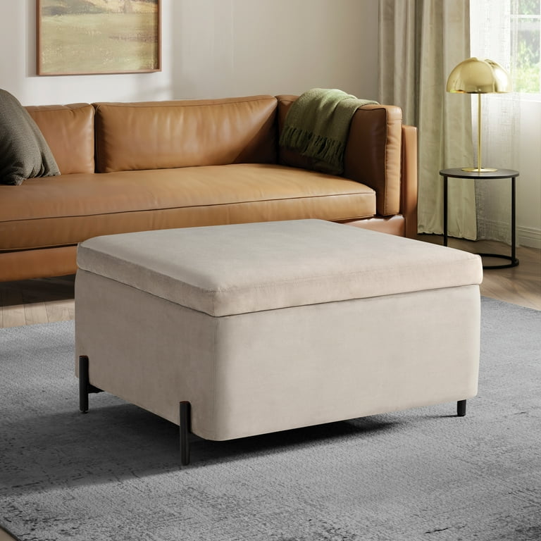 Studio Living Kingston Large Storage Ottoman, Taupe photo 1