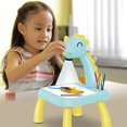 thumbnail image 4 of Jinveno Dinosaur Kids Painting Board Desk Musical LED Projector Art Drawing Table Toys, 4 of 9