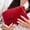 Red-As shows, variant on Hovmgk Velvet Travel Organizer Bag, Waterproof Toiletry Pouch, Compact Cosmetic Storage for Women, Stylish Makeup Organizer, Available in Multiple Colors for Travel