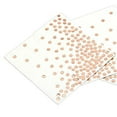 thumbnail image 6 of White and Rose Gold Polka Dot Disposable Tableware Set, Shiny Foil Printed Paper Cups & Plates for Weddings and Parties, 6 of 9