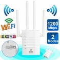 thumbnail image 5 of Smart Tech Clearance! Qiaocaity WiFi Extender WiFi Booster 1200Mbps WiFi Amplifier WiFi Range Extender Dual Band Wifi Router Repeater For Home 2.4GHz & 5GHz, 5 of 7