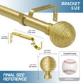 thumbnail image 3 of Urbanest 1" Favo Adjustable Curtain Rod, 28"-48", Renaissance Gold, 3 of 6