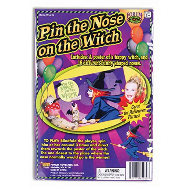 Forum Novelties Supplies Pin The Nose on the Witch Halloween Party Game ...