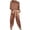 Brown, variant on 2DXuixsh Women Smooth Satin Half Sleeve Top Pants Set Women Casual Summer Satin Pajama Set 2 Piece Suit Sets for Women Blue Size L