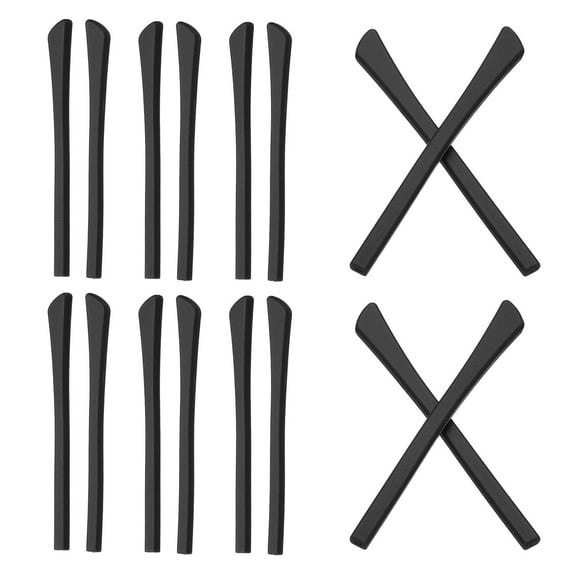 Uxcell Glasses End Tips 8 Pairs Eyeglass Anti Slip Ear Sock Pieces Tube Sleeve Replacement Temple, Black Style 2