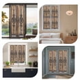 thumbnail image 7 of Wooden Plank Window Privacy Film, Rustic Farmhouse Brown Black Barn Door Static Cling UV Sun Blocking Heat Control Window Tint Day and Night, Non-Adhesive One Way Windows Privacy Cover 17.7''x78.7'', 7 of 7