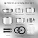thumbnail image 2 of Juego de utensilios de cocina CAROTE de acero inoxidable, 14 piezas, negro de inducción, 2 of 6