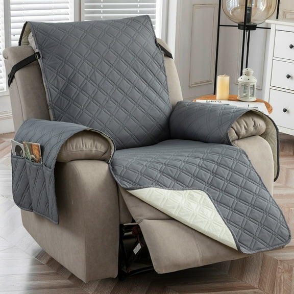 100% Waterproof High Quality Recliner Chair Cover, Non Slip Recliner Covers for Recliner Chair with Pocket, Pet Scratch-Resistant Sofa Slipcover, Washable, for Office, Living Room, Home Decor