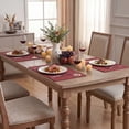thumbnail image 6 of Sm:)e Dark Red Placemats 12 x 18 Inch Set of 6, Seasonal Washable Kitchen Dining Table Decoration for Home Party,240g（0.53lb）, 6 of 7