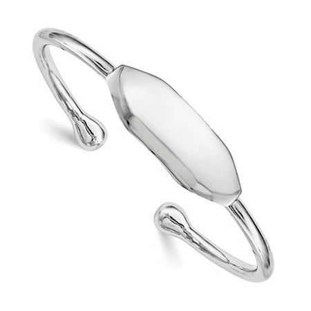 Sterling Silver 5.5in Just Like Mommy Polished ID Cuff Child's Bangle Bracelet