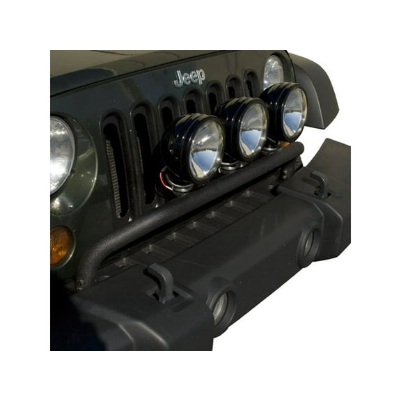 Rugged Ridge by RealTruck Light Bar for Wrangler JK/JKU | Mounts to Bumper, Textured Black | 11232.20 | Compatible with 2007-2018 Jeep Wrangler JK/JKU