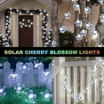 thumbnail image 5 of Syenll 23ft 50 LED Solar Flower String Lights, Outdoor Cherry Blossom Solar Fairy Lights for Fence Garden Yard Patio Decor, Cool White, 5 of 8
