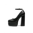 thumbnail image 6 of Women's High Chunky Platform Square Toe Ankle Strap Heels - Solid Color Fashion Pumps for Fall/Winter 2026, 6 of 10