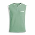 thumbnail image 4 of DagobertNiko Plus Size Tank Tops for Men Sleeveless T Shirts Button up Crew Neck Tops Quick Dry Summer Workout Running Gym Shirts with Pocket, 4 of 6