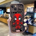 thumbnail image 3 of Funda de teléfono de dibujos animados de Marvel, carcasa protectora a prueba de polvo, Venom, Hulk, Deadpool, para iPhone 15, 14, ProMax, XR, XS, 15, 14Plus, 3 of 5