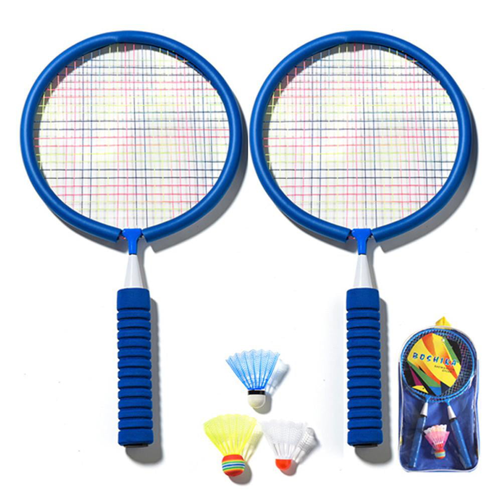1 Set Badminton Racket Durable Nylon Safe Badminton Set for Children Kids 