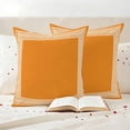 thumbnail image 4 of Pack of 2 Outdoor Pillow Covers 18x18 Inch Waterproof Orange Greek Key Throw Pillow Covers,Decorative Couch Pillow Shams Protectors White Greece Ancient Farmhouse Geo Patio Pillowcases Cushion Covers, 4 of 8