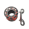 thumbnail image 1 of Professional Diving Reel Double End Hook Flat Rope Winding Line Spool Stainless Steel Dive Gear Outdoor Equipment Accessory 15m Grey, 1 of 8