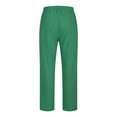 thumbnail image 5 of Tdoqot Mens Cotton and Linen Chinos Pants- Casual Drawstring Comftable Elastic Waist Jogger Pants Green, 5 of 6