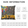thumbnail image 5 of Happy O4 Birthday Rear Loader Garbage Truck Throw Pillow,  Multicolor, 5 of 5