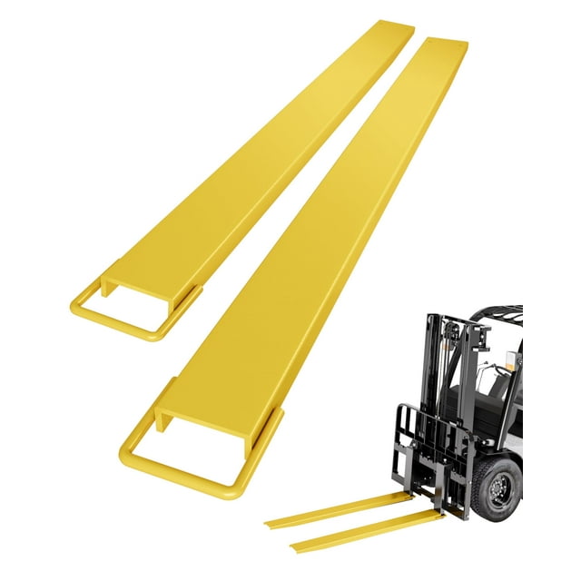 Yiwa 84 Inch Steel Forklift Extensions, Heavy-Duty 4.5" Wide Pair, Compatible with Pallet Forks and Loaders