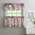 thumbnail image 2 of Kitchen Curtains and Valance Set 24 Inch Tier Pioneer Colorful Floral Curtains Small Drapes for Cafe Living Room Bathroom Farmhouse 3 Pieces Set Rod Pocket, 2 of 6