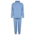 thumbnail image 1 of Kmbangi Solid Color Stand Collar Long Sleeve Tops+ Long Ankle Banded Pants, 1 of 10