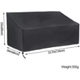 AcserGery 2 Seater Garden Bench Covers Waterproof AntiUV Outdoor Patio