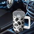 thumbnail image 4 of Pumpkin Design Halloween Tumbler 42oz with Handle - Double Wall Insulated Stainless Steel Cup, Leakproof Lid, Spooky Gift for Fall Parties, 4 of 5