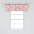 thumbnail image 2 of Ambesonne Dinosaur Funny Valance Pack of 2, Predator Animal Art, 54"X18", Pale Pink and White, 2 of 4