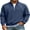 Blue, variant on AZoiNM Men's Quarter Zip Pullover Sweatshirt, Casual Long Sleeve Mock Neck Fleece Sweatshirt with Ribbed Cuffs and Hem, Midweight Fall Spring Sweater Top