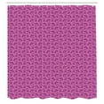 thumbnail image 3 of Ambesonne Damask Shower Curtain, Monochrome Curvy Floral Art, 69"Wx84"L, Pink Magenta, 3 of 5