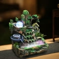 thumbnail image 6 of 110V Multicolors LED Zen Indoor Tabletop Water Fountain Resin Rockery Waterfall Mist Water Feature Desktop, 6 of 16