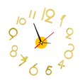 thumbnail image 3 of Reloj de pared creativo DIY con pegatinas, reloj DIY sin marco, grande y moderno para dormitorio Oro, 3 of 7