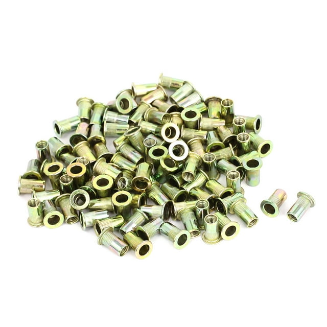 Unique Bargains 100 Pcs M5 Threaded Countersunk Head Knurled Blind Rivnuts Rivet Nuts Nutserts
