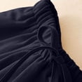 thumbnail image 4 of Cotton Linen Skirts for Women Spring Summer Beach Casual A Line Elastic High Waisted Flowy Midi Long Skirt Navy XXL(XXL), 4 of 5