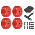 thumbnail image 1 of Unique Bargains Roues et Roulements de Planche à Roulettes 52mm Ensemble Roues de Rue pour Skateboards Roue de Croisière 95A, Rouge Lot de 4, 1 of 5