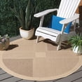 thumbnail image 2 of Safavieh Courtyard Eileen Geometric Indoor/Outdoor Area Rug, Natural/Brown, 5'3" x 5'3" Round, 2 of 8