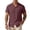 Wine, variant on Chiccall Men's Cotton Linen Shirts Casual Short Sleeve Button Down Shirt Beach Vacation Summer Basic Tops
