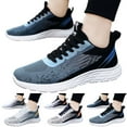 thumbnail image 5 of Mens Shoes,Sports Shoes Fashion Spring Summer Flat Soft Bottom Lace Up Shoes for Casual,Men Shoes,Z01 Blue,44, 5 of 8