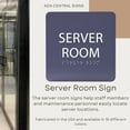 thumbnail image 6 of ADA CENTRAL SIGNS - 6" X6" Server Room Sign- ADA Compliant Tactile Graphics Grade 2 Braille Text Acrylic Wall Signs - IT Staff, Authorized Person Only Door Sign for Offices, Hotels, Schools, Warehouse, 6 of 7