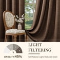 thumbnail image 6 of TURCURNO Light Filtering Linen Curtains for Bedroom,Soft Textured Brown Curtain with Bronze Grommet,Farmhouse Semi Sheer Drapes,Taupe,2 Panels,52"x84", 6 of 10